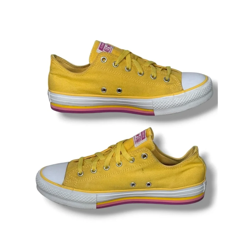 Converse Chuck Taylor All Star Youth 6‎ Eva Platform Yellow Platform Sneakers